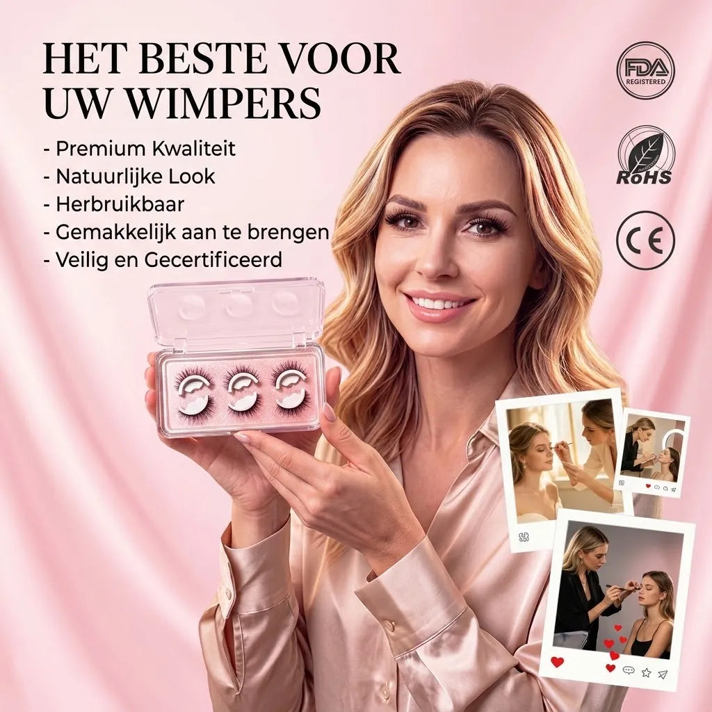 LashEase Zelfklevende Wimpers (1+1 Gratis)