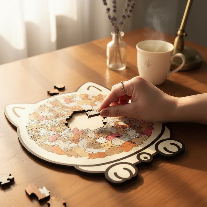 KittyPuzzel™ | Houten Kattenpuzzel