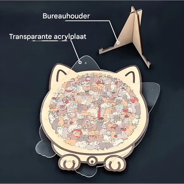 KittyPuzzel™ | Houten Kattenpuzzel