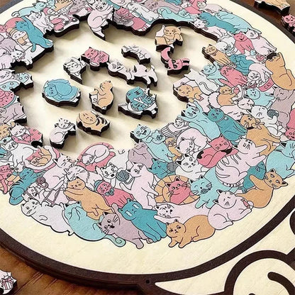 KittyPuzzel™ | Houten Kattenpuzzel