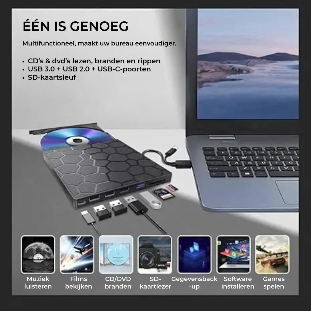 RetroDrive™ 8-in-1 Disc Reader