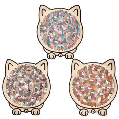KittyPuzzel™ | Houten Kattenpuzzel