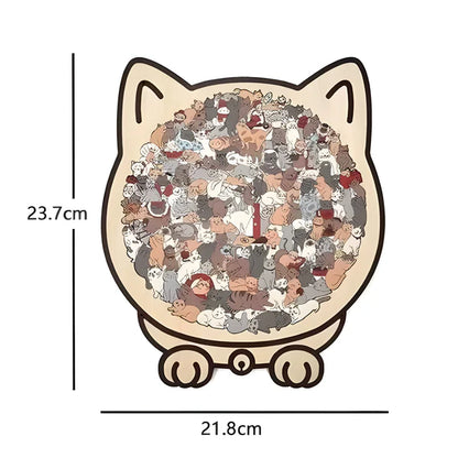 KittyPuzzel™ | Houten Kattenpuzzel