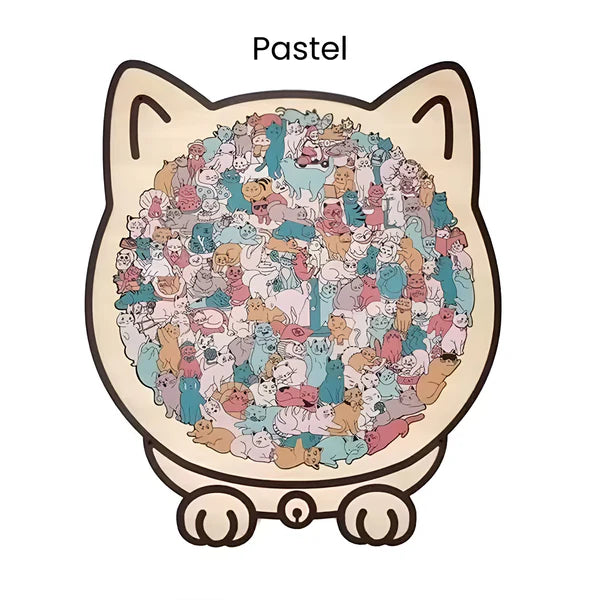 KittyPuzzel™ | Houten Kattenpuzzel